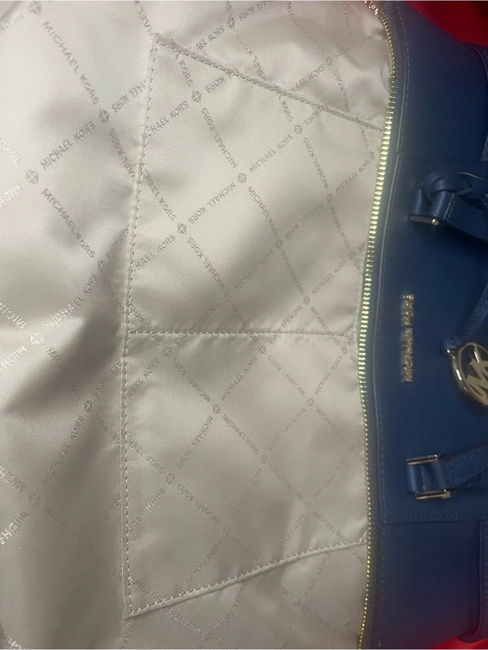 Authentic Michael Kors Purse #098NCOA Charlotte Large Top Zip Tote